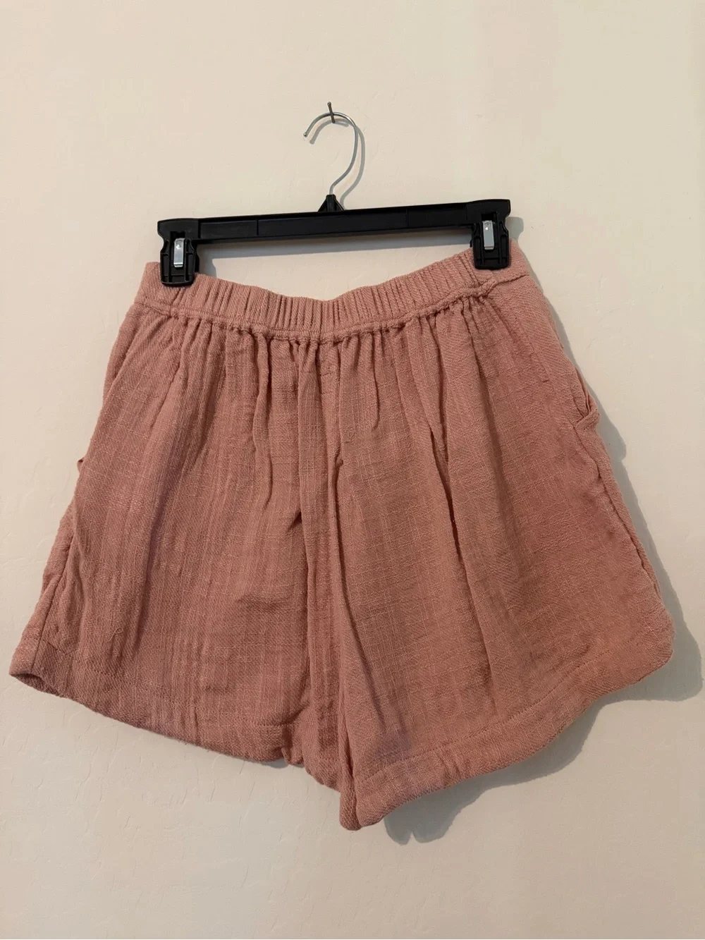 Free People Rose Dust Gauze Lounge Set, Shirt & Shorts, Small NWOT